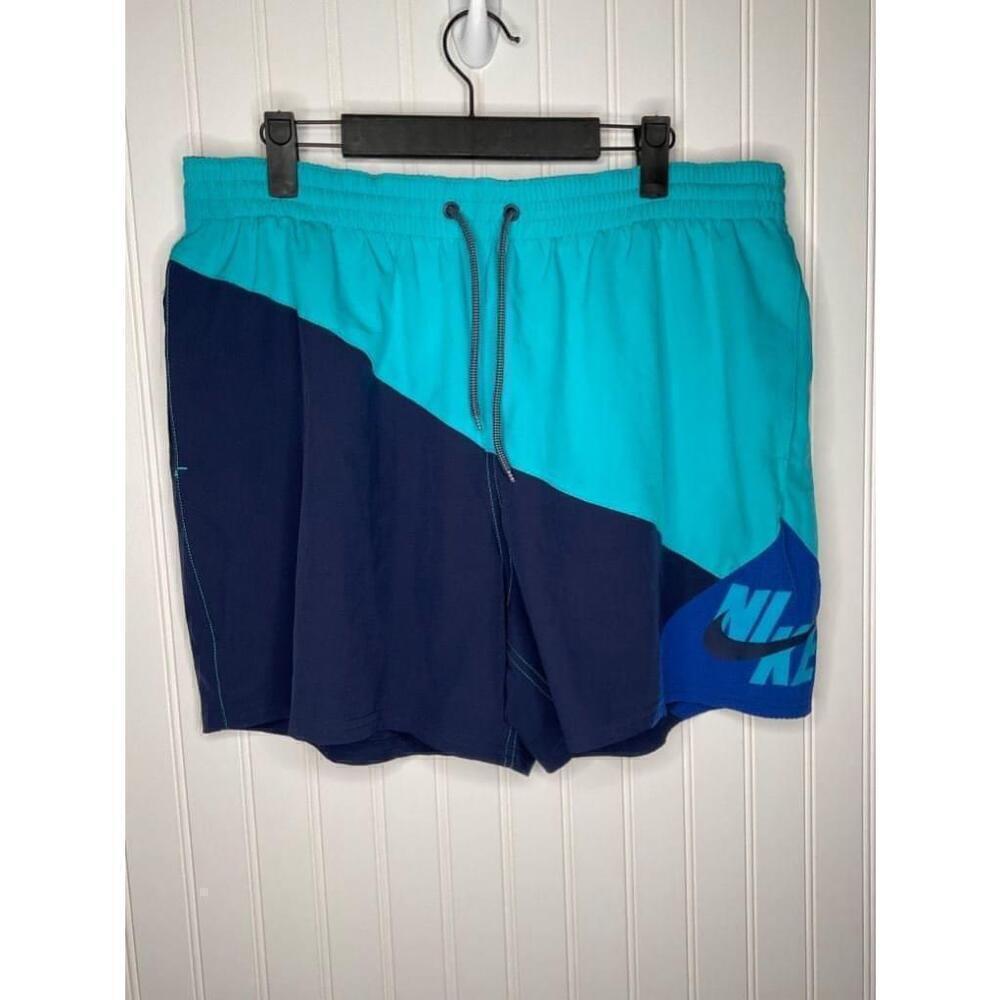 Men's Nike Swim Trunks Sz XL Turquoise/Blue